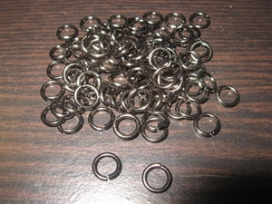 100 Black Aluminum Jump Rings