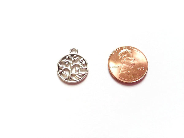 Antique Silver Tree of Life Pendant Charms (Jump Rings Included)