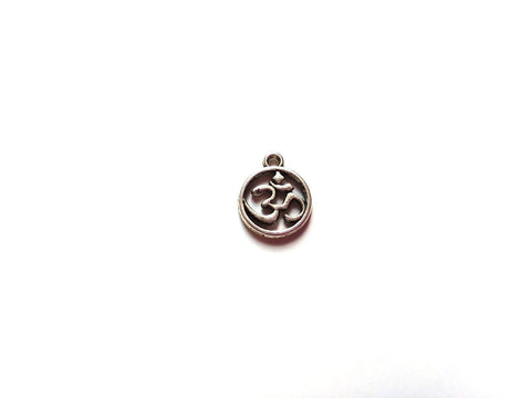 Antique Silver OHM Symbol Pendant Charms (Jump Rings Included)