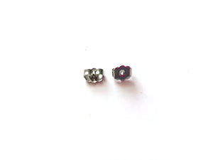 100 Silver Plated Stainless Steel Earnuts-Earring Backing
