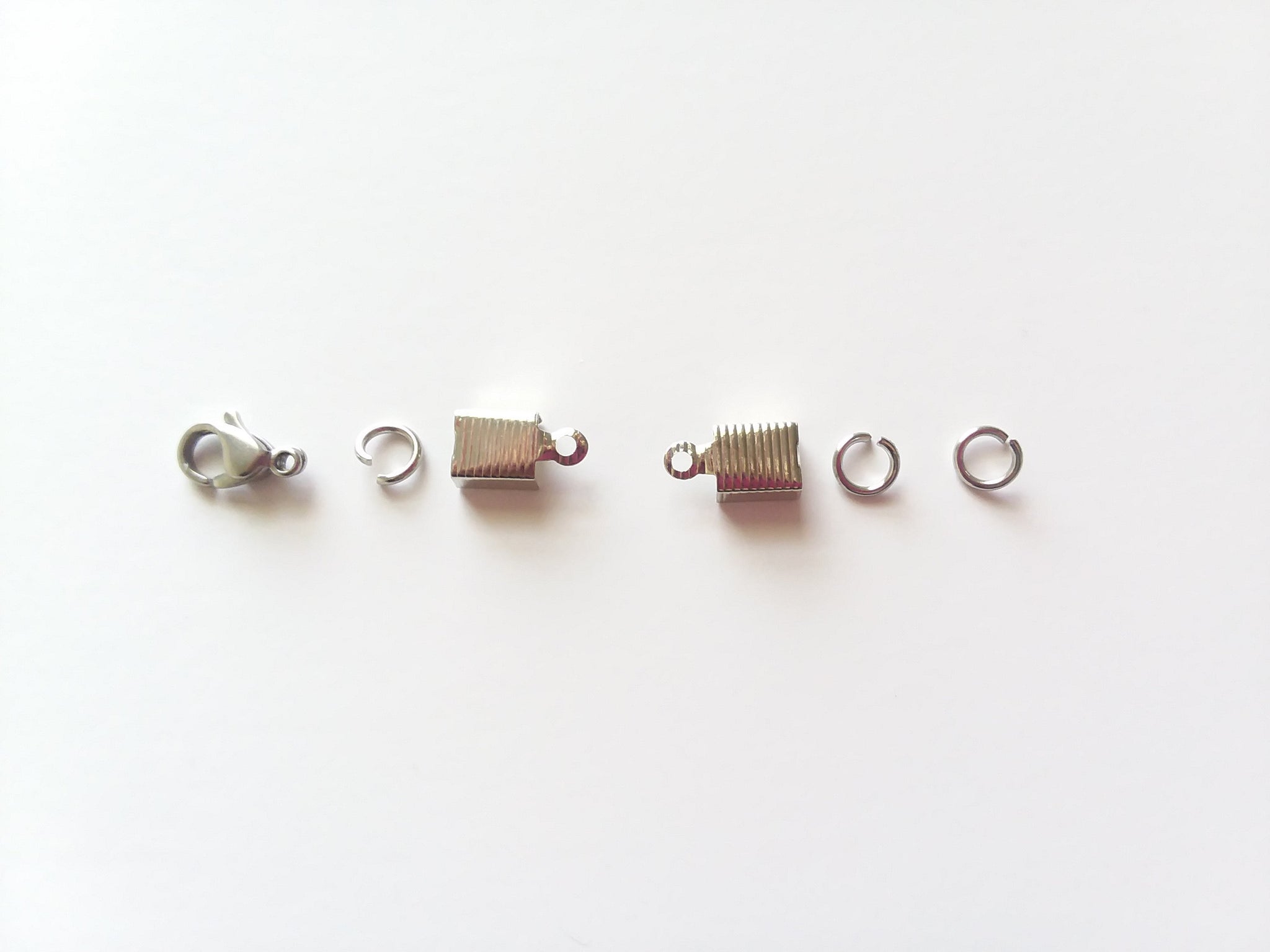 Set of Stainless Steel Findings for Making 12 Bib or Pendant Necklaces