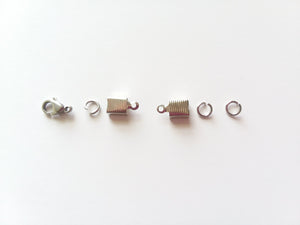 Set of Stainless Steel Findings for Making 6 Bib or Pendant Necklaces