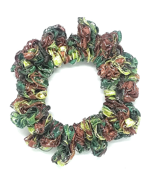 Crocheted Trellis Yarn Stretchy Hair Scrunchie - 16 Color Choices