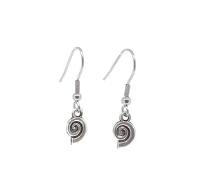 Snail Seashell Charm Dangle Earrings with Stainless Steel Ear Wires