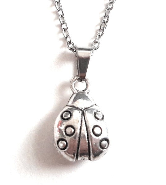 Ladybug Charm Pendant Necklace with Animal Advice Card (What advice would a Ladybug give?)