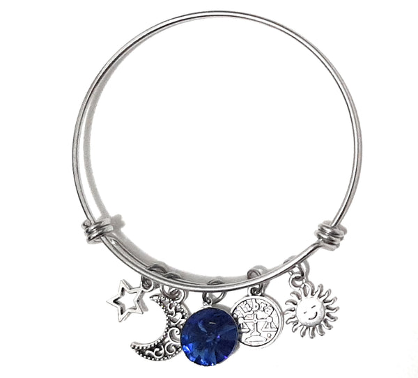 Zodiac Charm Expandable Bracelet - September Libra (Sep. 23-Sep. 30)