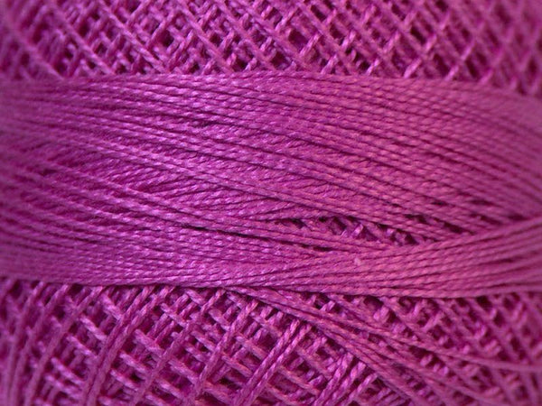 2 Skeins Crochet Fingering Thread - Dark Rose