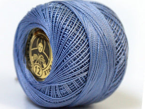 2 Skeins Crochet Fingering Thread - Indigo Blue