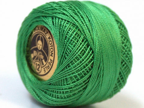 2 Skeins Crochet Fingering Thread - Light Forest Green