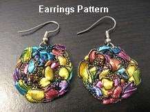 Crocheted Trellis Yarn Dangle Coin Earrings Pattern - Instant Digital Download