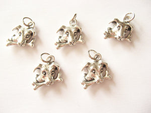Antique Silver Dog Pendant Charms