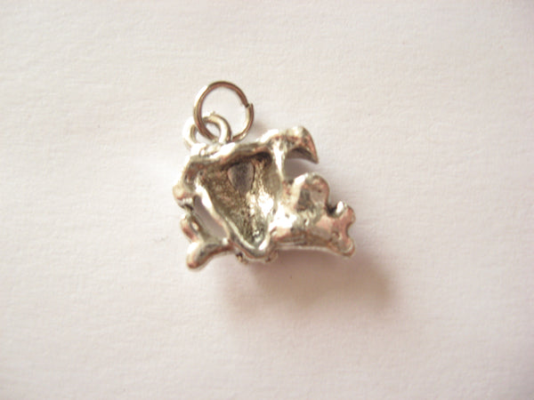 Antique Silver Dog Pendant Charms