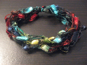 Crocheted Trellis Yarn Multi-Strand Bracelet - Jewels