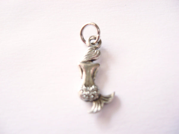 Antique Silver Mermaid's Back Pendant Charms