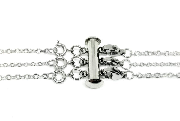 Layered Necklace Clasp - Stainless Steel for 3