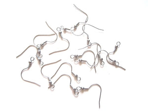 24 Silver Stainless Steel Ear Wires